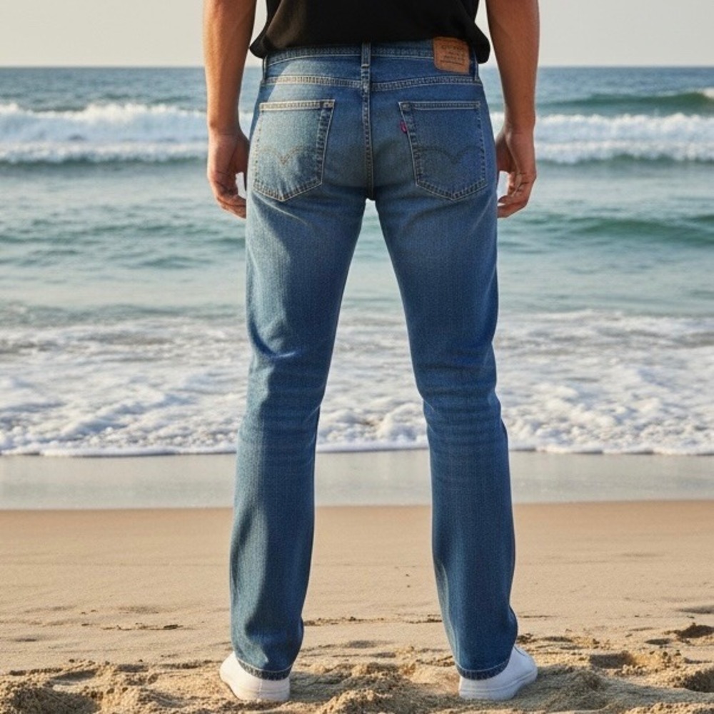 Signature by Levi Strauss Mens Relaxed Fit Straight Leg Blue Jeans 36x32 Medium